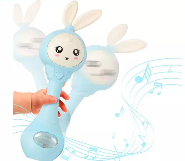 Babyskallra baby rattle rosa färg elektrisk - Bild 3