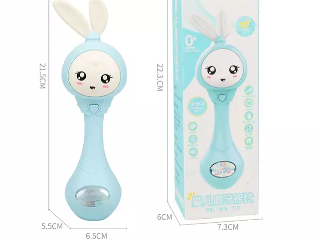 Babyskallra baby rattle rosa färg elektrisk - Bild 2