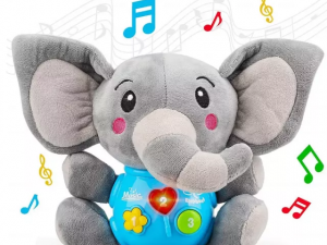 Gosedjur läggdags spelande elefant med ledlampa och musik baby