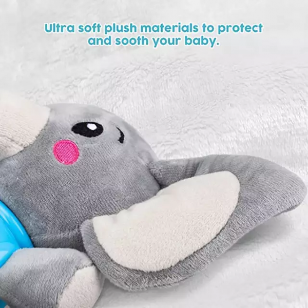 Gosedjur läggdags spelande elefant med ledlampa och musik baby - Bild 4